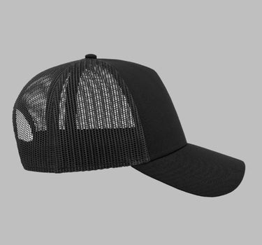 Atlantis Rapper Cotton Cap Trucker Snapback Black Black Sort AT511