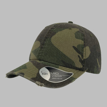 Atlantis Dad Hat Destroyed Adjustable Camouflage Grøn AT664