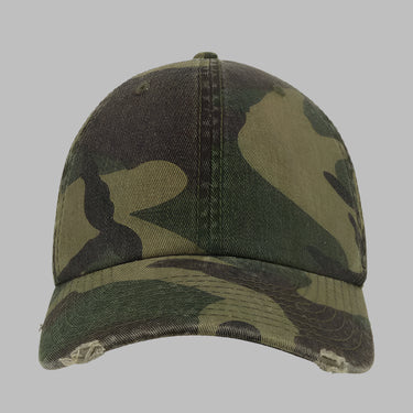 Atlantis Dad Hat Destroyed Adjustable Camouflage Grøn AT664