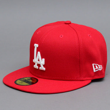New Era MLB Los Angeles LA Dodgers 59Fifty Essential Fitted Scarlet Red White Rød Hvid 10047498