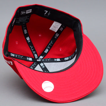 New Era MLB Los Angeles LA Dodgers 59Fifty Essential Fitted Scarlet Red White Rød Hvid 10047498
