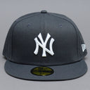 New Era MLB New York NY Yankees 59Fifty Fitted Graphite White Dark Grey Mørkegrå Hvid 10010761