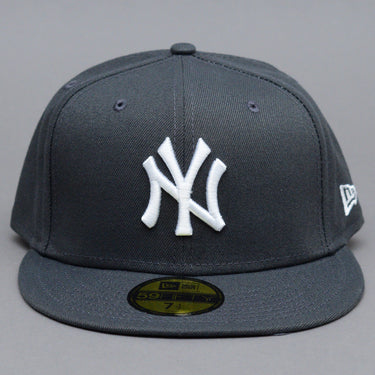 New Era MLB New York NY Yankees 59Fifty Fitted Graphite White Dark Grey Mørkegrå Hvid 10010761