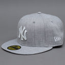 New Era MLB New York NY Yankees 59Fifty Essential Fitted Heather Grey White Grå Hvid 11044974
