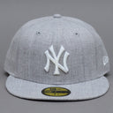 New Era MLB New York NY Yankees 59Fifty Essential Fitted Heather Grey White Grå Hvid 11044974