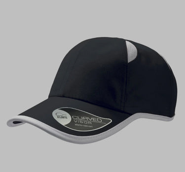 Atlantis Gym Runner Cap Adjustable Black Grey Sort Grå AT630