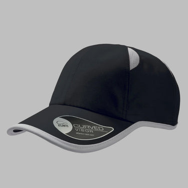 Atlantis Gym Runner Cap Adjustable Black Grey Sort Grå AT630