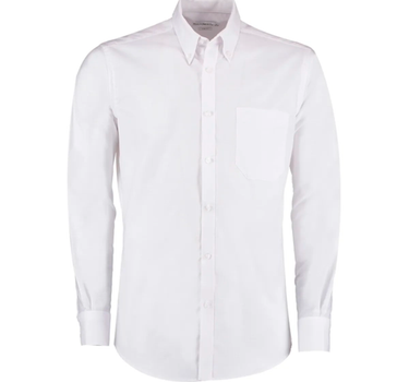 Kustom Kit - Men`s Slim Fit Workwear Oxford Shirt Long Sleeve - Skjorte Med Eget Logo