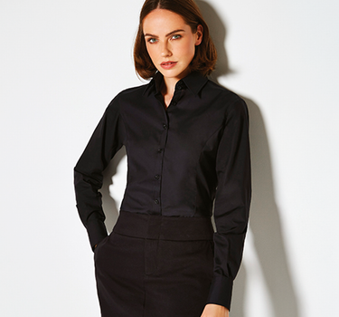 Kustom Kit - Women´s Tailored Fit Business Shirt Long Sleeve - Skjorte Med Eget Logo