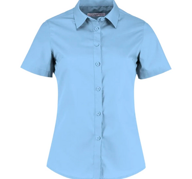 Kustom Kit - Women´s Tailored Fit Poplin Shirt Short Sleeve - Skjorte Med Eget Logo - K241
