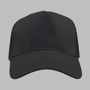 Atlantis Rapper Cotton Cap Trucker Snapback Black Black Sort AT511