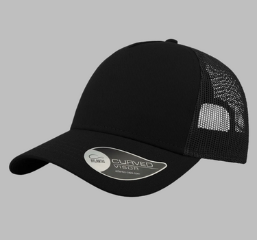 Atlantis Rapper Cotton Cap Trucker Snapback Black Black Sort AT511
