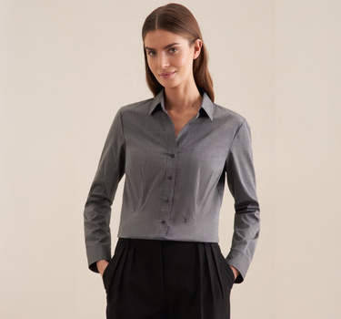 Seidensticker - Women´s Blouse Slim Fit Long Sleeve - Skjorter Med Eget Logo