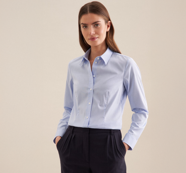 Seidensticker - Women´s Blouse Regular Fit Oxford Longsleeve - Skjoter Med Eget Logo