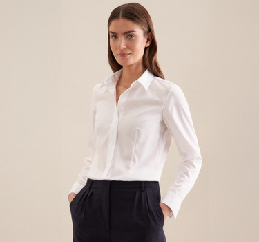 Seidensticker - Women´s Blouse Regular Fit Oxford Longsleeve - Skjoter Med Eget Logo
