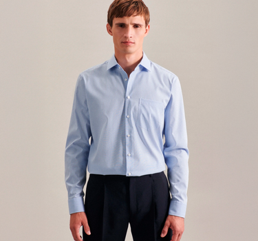 Seidensticker - Men´s Shirt Slim Fit Check/Stripes Long Sleeve - Skjorte Med Eget Logo