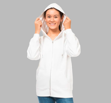 Blank - Hooded Zip Sweat - Zipper Med Eget Logo