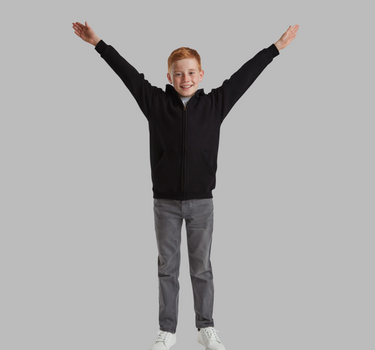 Fruit of the Loom - Kids´ Classic Hooded Sweat Jacket - Hoodie Med Eget Logo