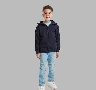 Fruit of the Loom - Kids´ Classic Hooded Sweat Jacket - Hoodie Med Eget Logo