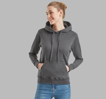 Fruit of the Loom - Ladies´ Classic Hooded Sweat - Hoodie Med Eget Logo - F409
