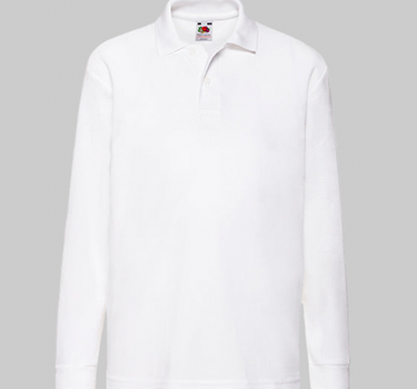 Fruit of The Loom - Kids´ Long Sleeve 65/35 Polo - Børn Langærmet Polosweatshirt F504K