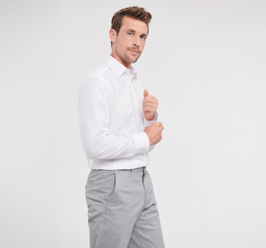 Russel Collection - Men´s L/S Easy Care Tailored Oxford Shirt - Skjorte Med Eget Logo