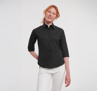 Russel Collection - Ladies´ L/S Easy Care Fitted Shirt - Skjorte Med Eget Logo