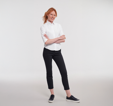 Russel Collection - Ladies´ L/S Easy Care Fitted Shirt - Skjorte Med Eget Logo