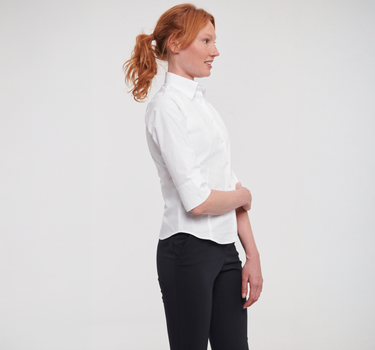 Russel Collection - Ladies´ L/S Easy Care Fitted Shirt - Skjorte Med Eget Logo