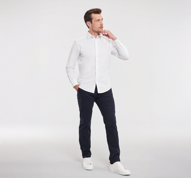 Russel Collection - Men´s L/S Easy Care Fitted Shirt - Skjorte Med Eget Logo
