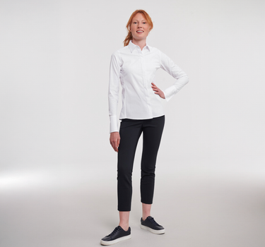 Russel Collection - Ladies´ L/S Ultimate Stretch Shirt - Skjorte Med Eget Logo