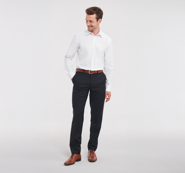Russel Collection - Men´s L/S Herringbone Shirt - Skjorte Med Eget Logo