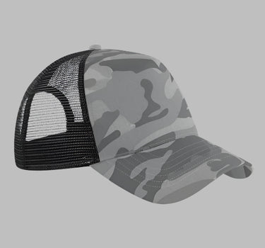 Beechfield Camo Trucker Snapback Trucker Arctic Camo Black Sort CB694
