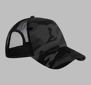 Beechfield Camo Trucker Snapback Trucker Midnight Camo Black Sort CB694