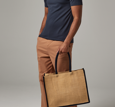 Westford Mill - Natural Starched Jute Classic Shopper - Muleposer