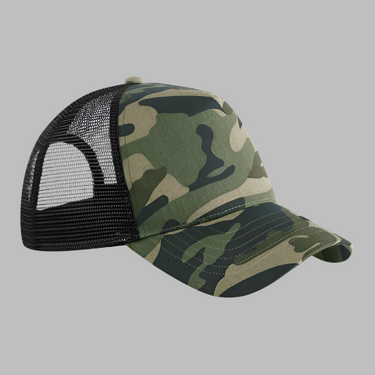 Beechfield Camo Trucker Snapback Trucker Jungle Camo Black Sort CB694