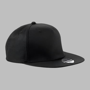 Beechfield 5 Panel Rapper Cap Snapback Black Sort CB610