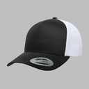 Flexfit Yupoong Trucker 5 Panel Snapback 6506 Black White Sort Hvid