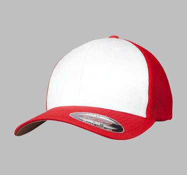 Flexfit Mesh Colored Front Flexfit 6511CF Red White Rød Hvid