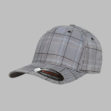Flexfit Baseball Check Flexfit 6197 Black White Sort Hvid