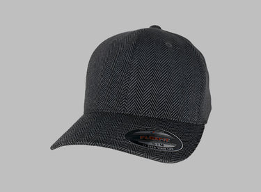 Flexfit Baseball Herringbone Flexfit 6277SP Black Grey Sort Grå