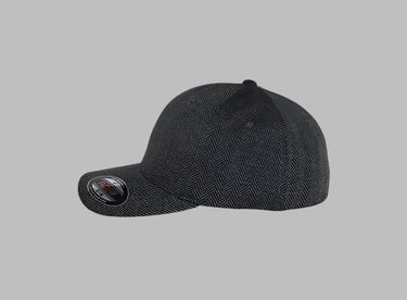 Flexfit Baseball Herringbone Flexfit 6277SP Black Grey Sort Grå