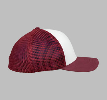Flexfit Mesh Colored Front Flexfit 6511CF Maroon White Rød Hvid