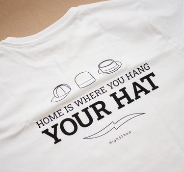 High5 Shop High5 Logo Tee's Home Is Where You Hang Your Hat T-shirt White Hvid