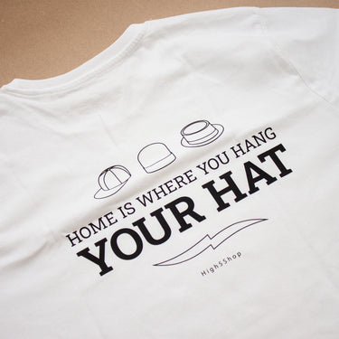 High5 Shop High5 Logo Tee's Home Is Where You Hang Your Hat T-shirt White Hvid