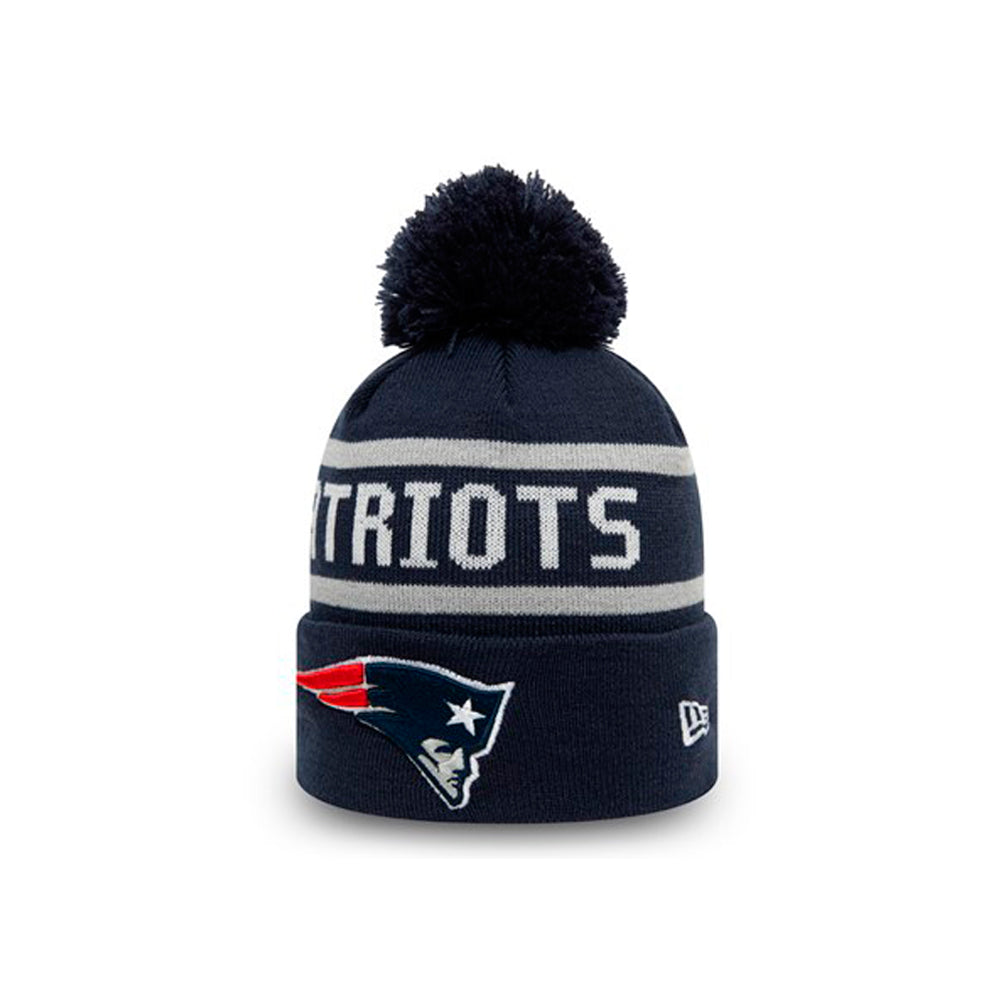 New Era - New England Patriots Stripe Cuff Bobble - Beanie - Navy –