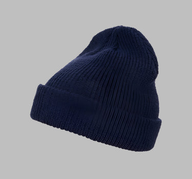 Yupoong Long Knit Beanie Fold Up Navy Mørkeblå 1545K
