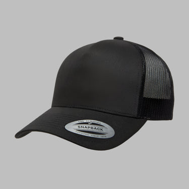 Flexfit Yupoong Trucker 5 Panel Snapback 6506 Black Sort