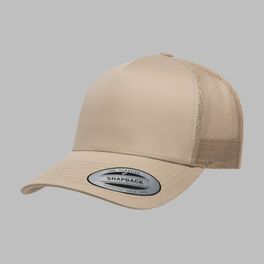 Flexfit Yupoong Trucker 5 Panel Snapback 6506 Khaki Beige