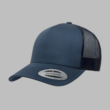 Flexfit Yupoong Trucker 5 Panel Snapback 6506 Navy Blå Mørkeblå